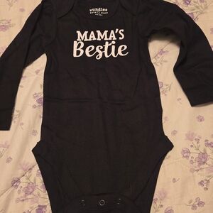 Pundles Black Long Sleeve Baby Bodysuit